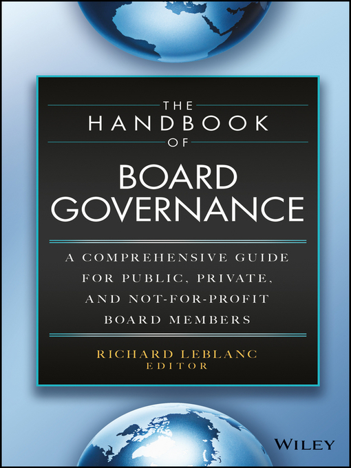 Title details for The Handbook of Board Governance by Richard Leblanc - Available